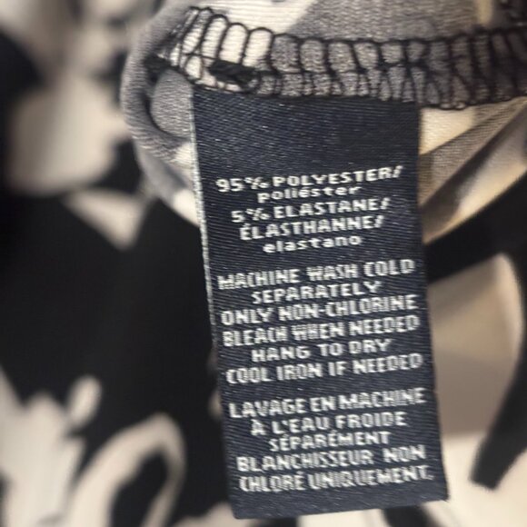 American Living Women’s Black/White Floral Sleeveless Sheath Tank Dress Size 10 - Picture 8 of 11